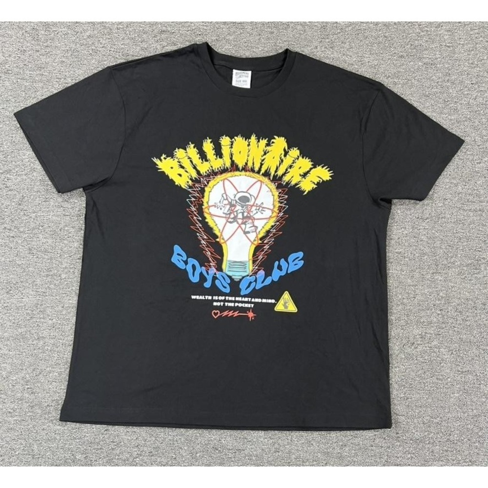 Billionaire Boys Club Shirt Mens 2XL Black‎ Watts Astronaut Light Bulb Wealth